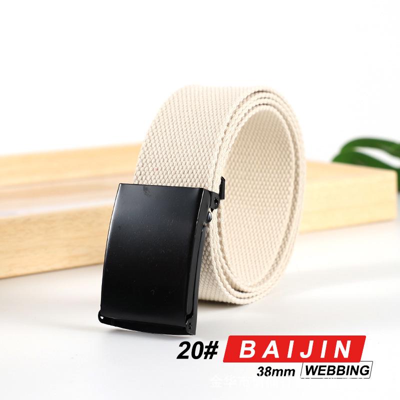Canvas & Leather Multi-Color Casual Waist Belt - Stylish, Easy-to-Match Accessory for Students