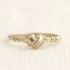 New Fashion Gold Plated Stainless Steel Rings For Women Heart Ring Jewelry Accessories Size 6-11