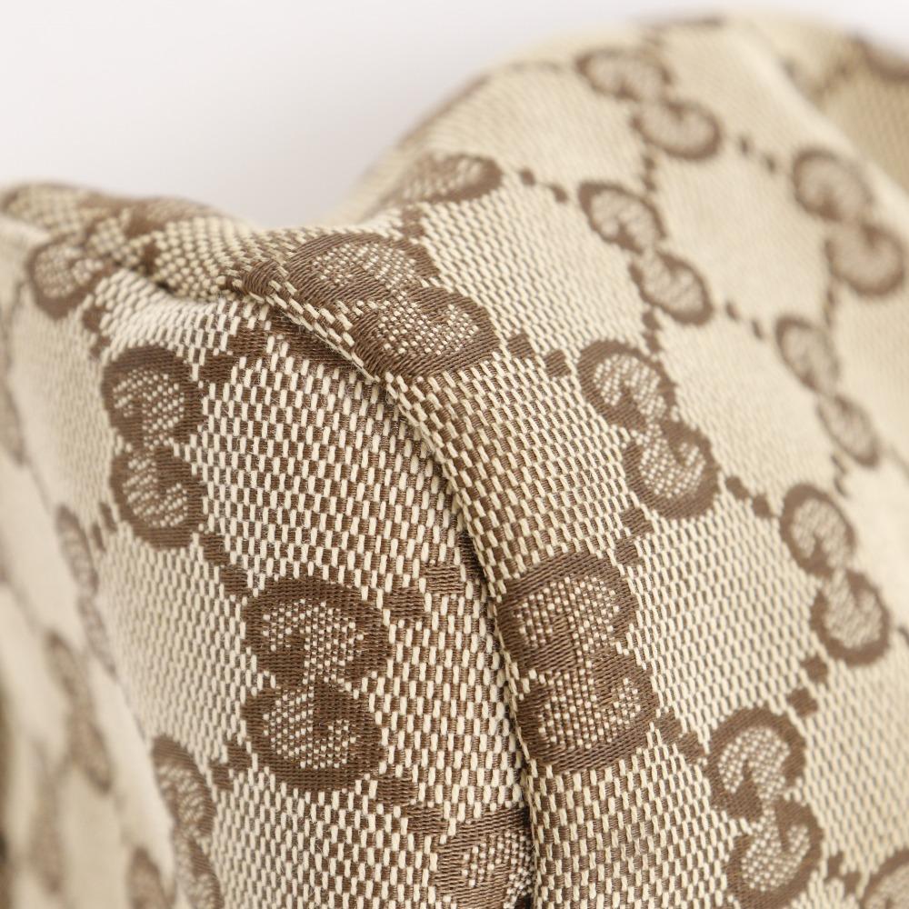 GUCCI Heart Crest Handbag 212994 beige GG canvas Women Used