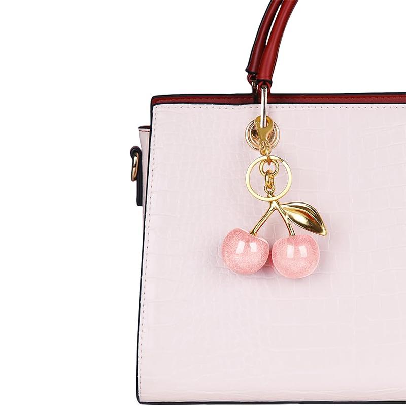 Cherry Bag Charm Cute Cherry Accessories Sparkling Purse Charms for Women