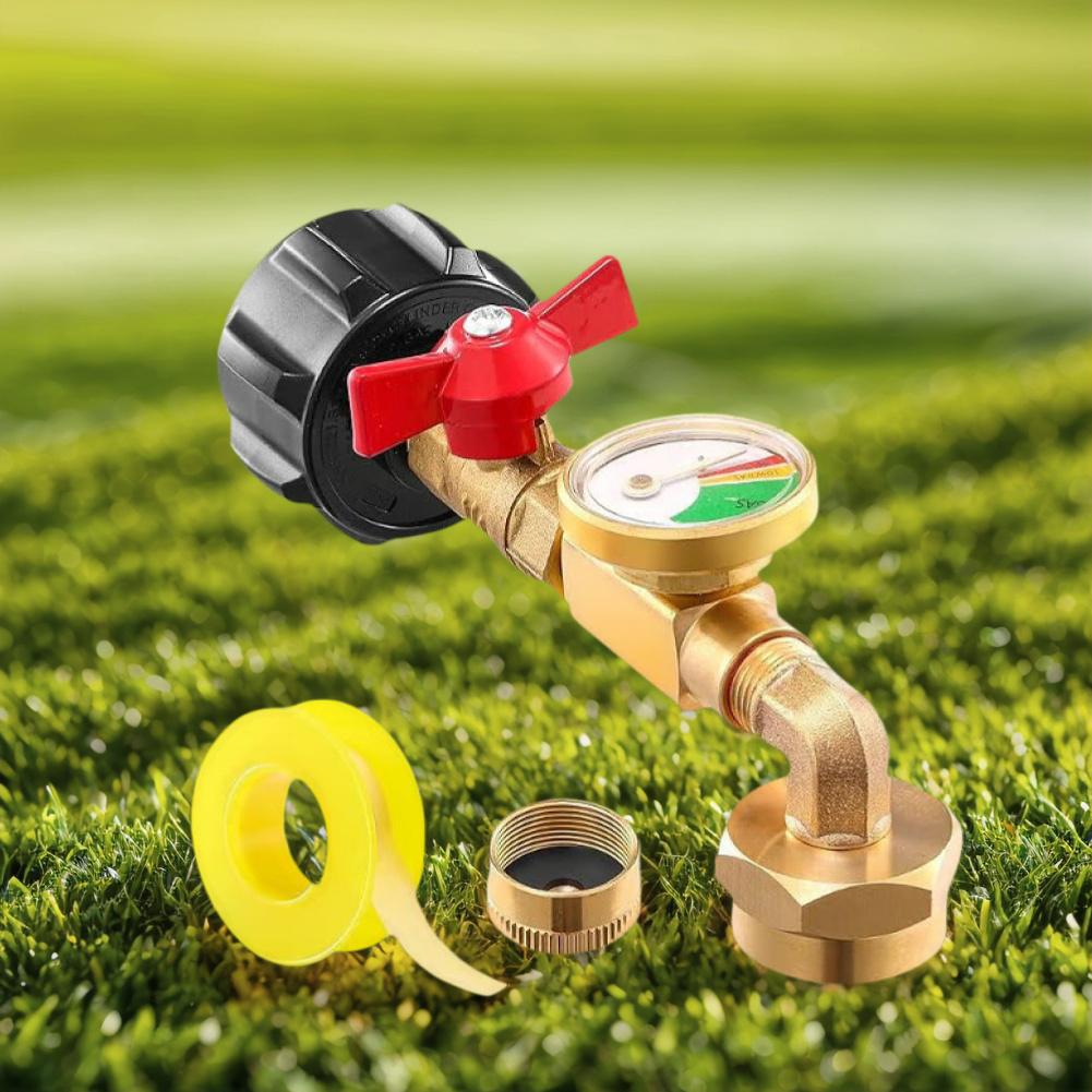 Gas Pressure Regulator Gas Pressure Meter Gas Meter and Leak Detector for RV Camper Cylinder BBQ Gas Grill Heater