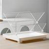 Foldable Dish Drainer Rack For Kitchen Multi Functional Storage Space Saving Design