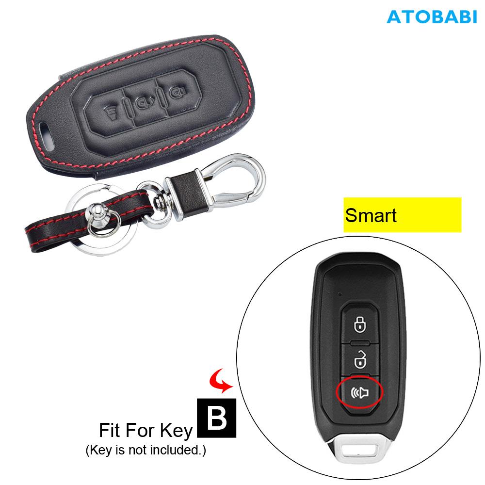 Leather Car Key Cover Remote Control Fobs Shell Protector Case Auto Accessories For Ford Territory