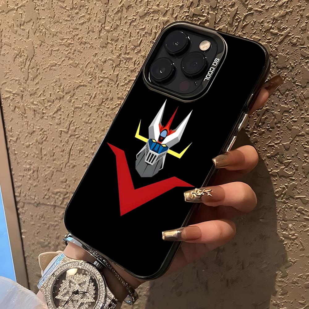 

UFO Robot Goldorak Phone Case For 17 Air IPhone 16 Pro Max 15 14 Plus 12 13 X XS Max 11 Colorful Silver Cover iPhone 16 Pro