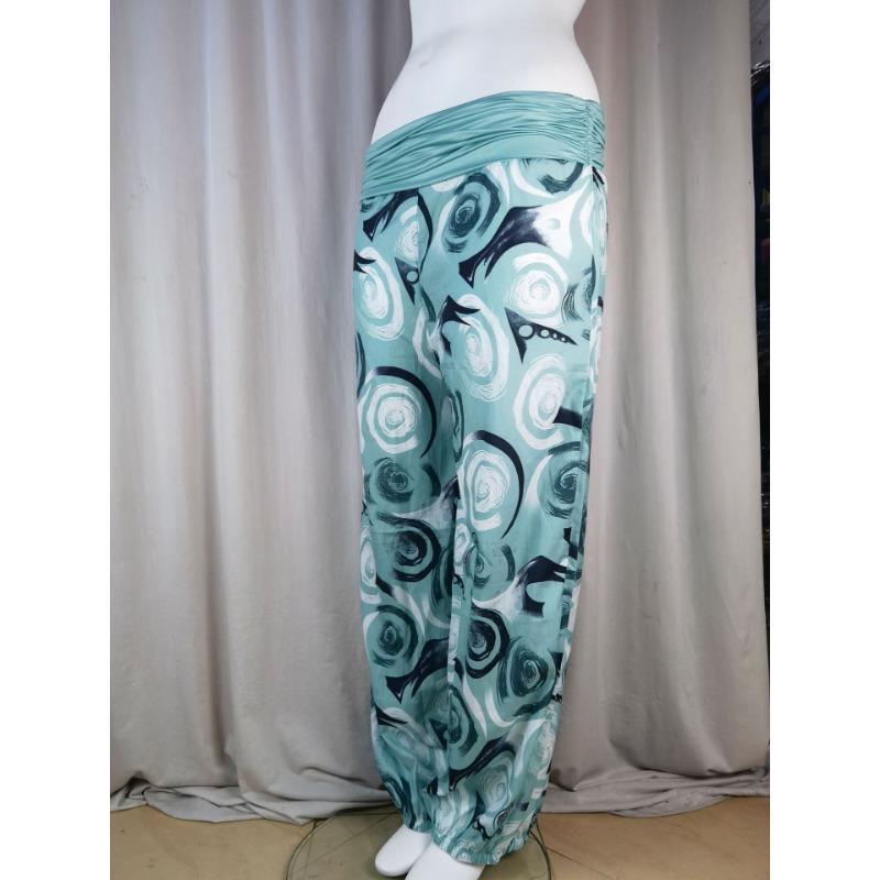 15 Color Women Casual Elastic Waist Plus Size Print Long Trousers Straight Loose Long Pants Haren