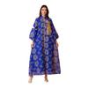 SW67 Ethnic Sequin Burnout Evening Dress with Puff Sleeves for Muslim Women - Jalabiy Style