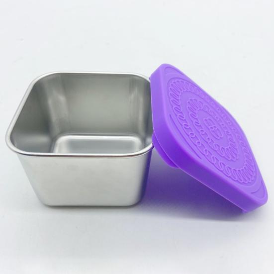 6 Contenitori Per Salse In Acciaio Inox Con Coperchio In Silicone - Riutilizzabili, Ermetici, Da 76g - Ideali Per Condimenti, Picnic, Pranzo In Ufficio, Viaggi - Qukaka