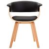 Dining Chair In Black Bentwood Frame and PU Leather