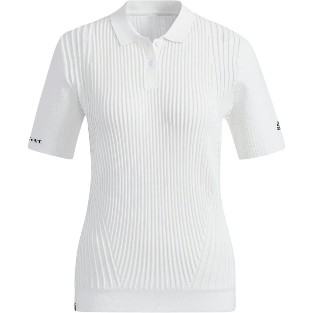 Adidas Statement Primeknit Golf Comfort Sports Polo Shirt Women Tops White HB3568