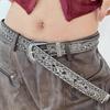 Girls Punk Waist Belt for Banquet Idol Costume Jewelry Waist Body Jewelry for Party/Club for Jeans Pants Studded Belt