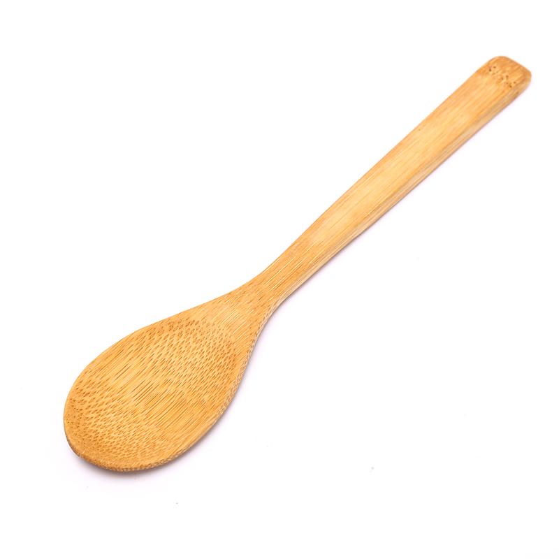 Wooden Round Bamboo Spoon Soup Tea Coffee Salt Spoon Jam Scoop Kitchen Tools