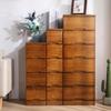 Solid Wood Narrow Gap Cabinet,Modern Bedside Storage Organizer, Wooden Chest for Small Spaces, Minimalist Home Furniture