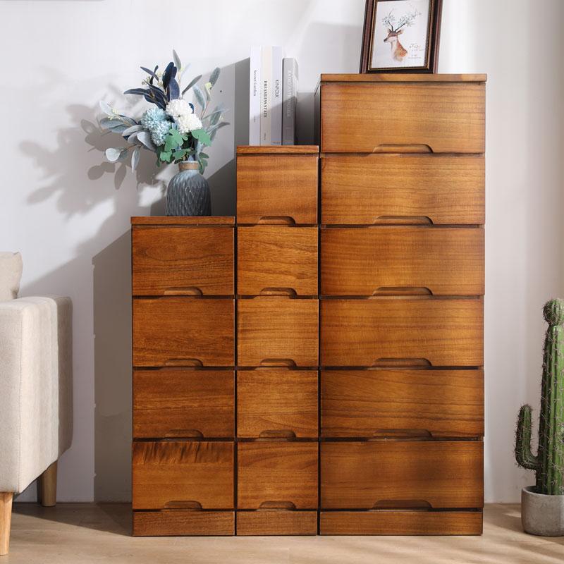 Solid Wood Narrow Gap Cabinet,Modern Bedside Storage Organizer, Wooden Chest for Small Spaces, Minimalist Home Furniture