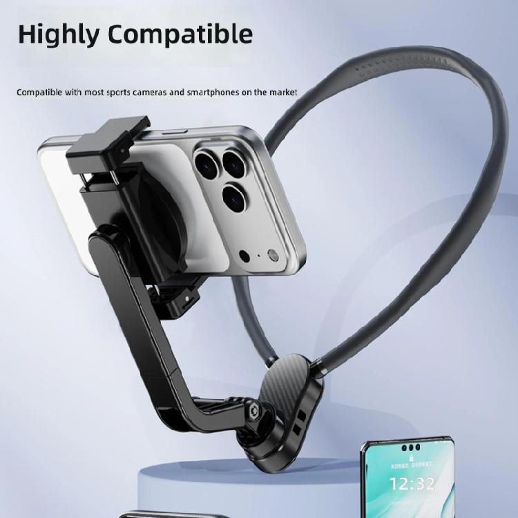 Portable AntiVibration Camera POV Neck Mount With MultiAngle Adjustment For Action Camera And Mobile Phones Holder