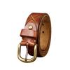 2023 Washed Handmade Knife Mark Belt Men'S Genuine Leather Pin Buckle Personality Trend First Layer Cowhide Belt Men'S