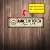 Customizable Aluminum Kitchen Sign Personalized Chef Wall Decor Home Room Decoration