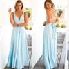 Sexy Women Multi-worn V-neck Wrap Around Design Robe Maxi Dress