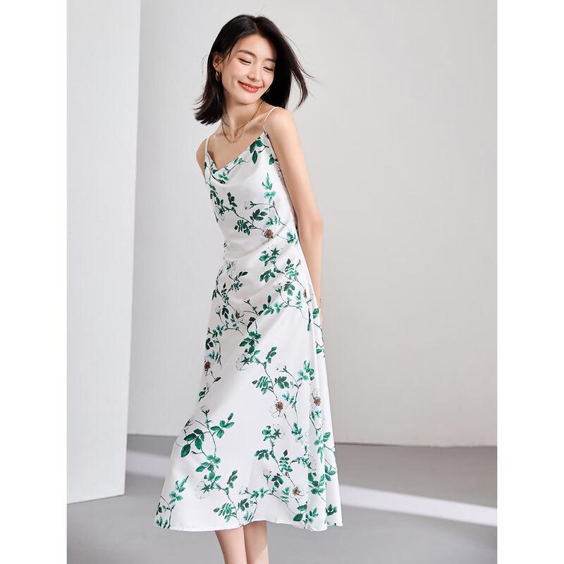 ORIGIN Women s Printed V-Neck A-Line Midi Dress L