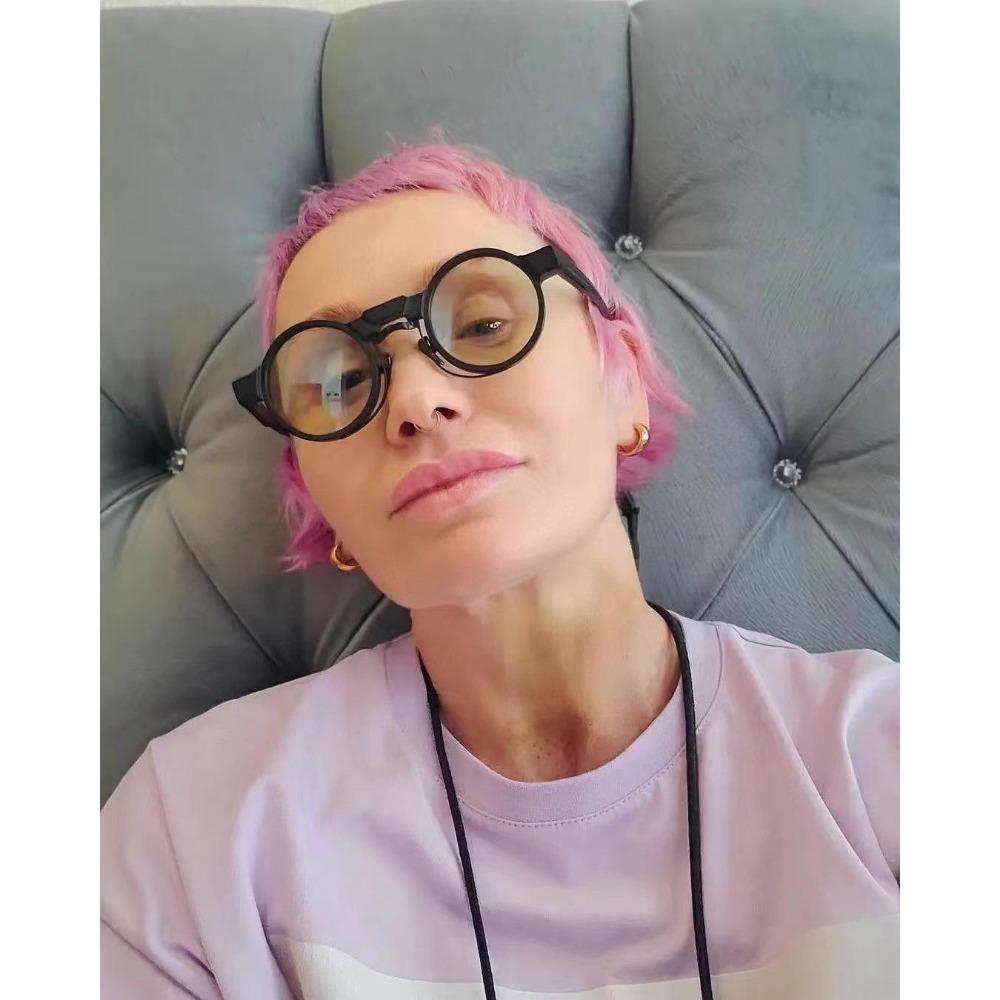 Round retro personalized anti blue light glasses women men 2023 High quality glasses frame fashion Computer glasses