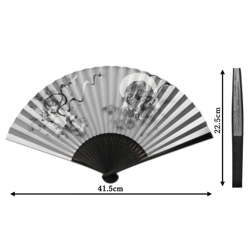 folding fan featuring the Wind and Thunder Made in Japan in A accessory for traditional Japanese Crafted with expert artisanal Perfect for personal