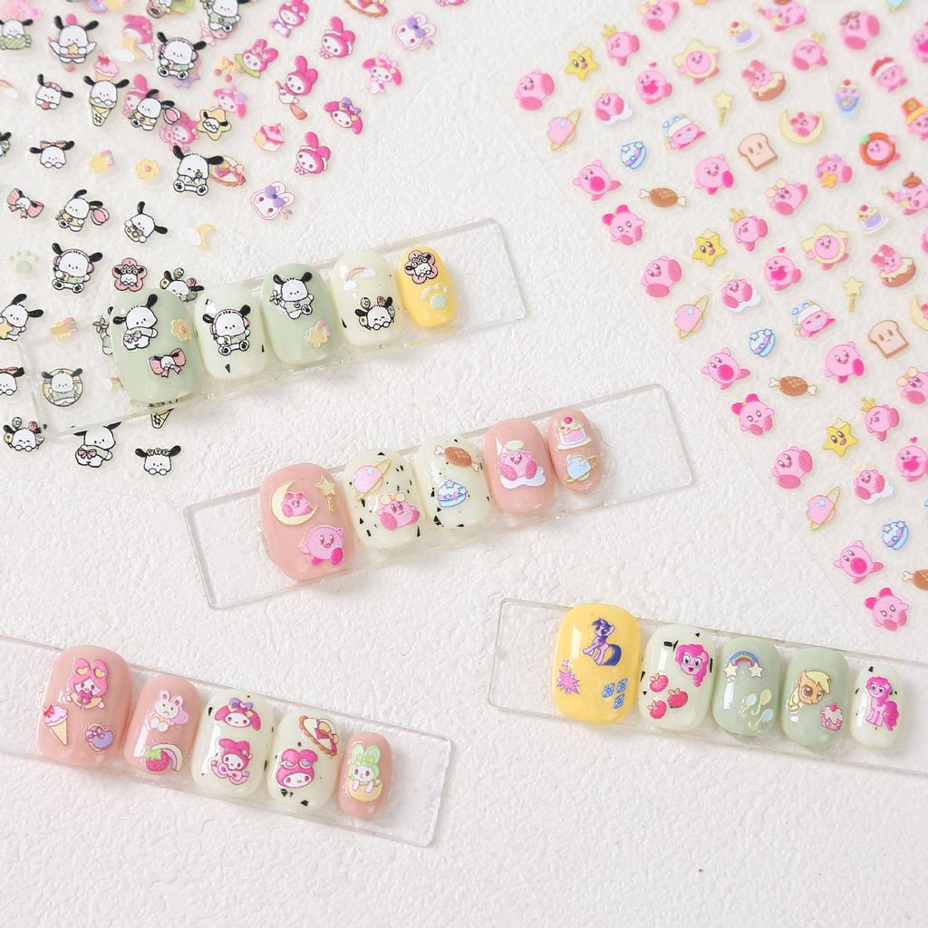 5D Luminous Children's Cartoon Nail Stickers - Cute DIY Nail Art for Girls