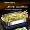 Stainless Steel Grilled Fish and Seafood Pan with Lid and Handle