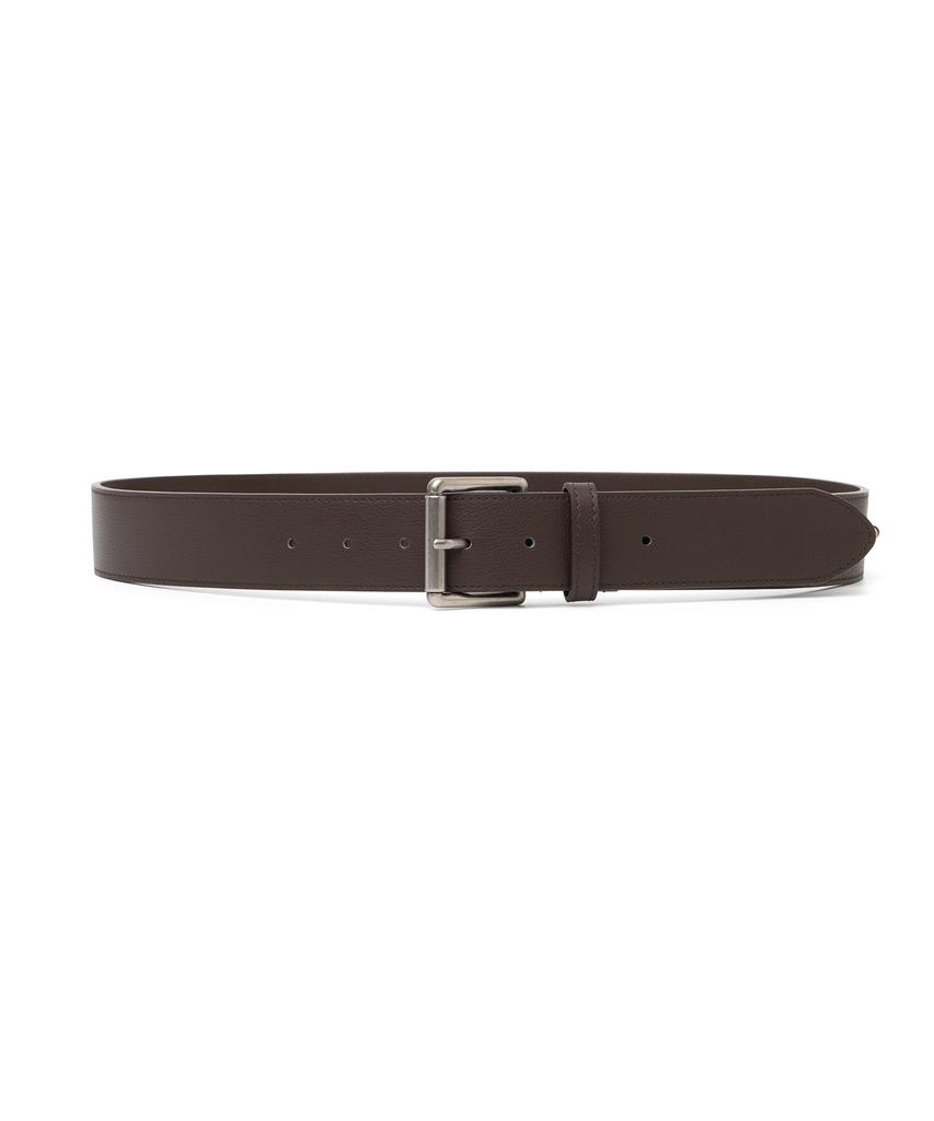 MILLO WOMEN Bead Stitch Leather Belt [Brown]
