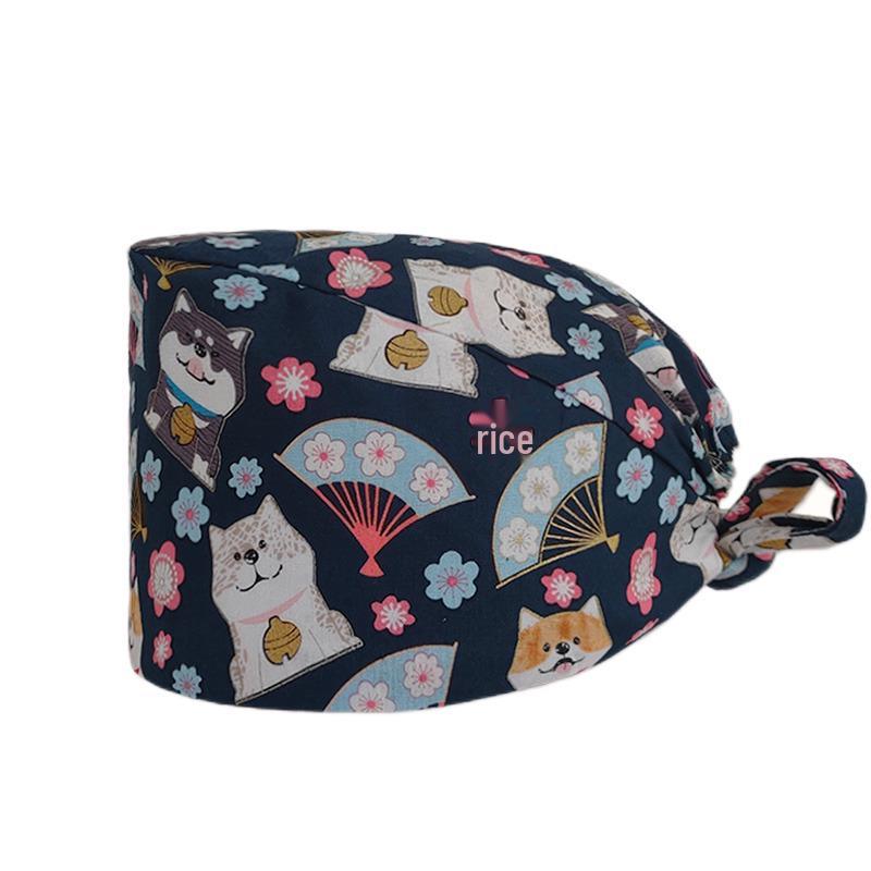 Cartoon Print Spa & Nurse Surgical Cap