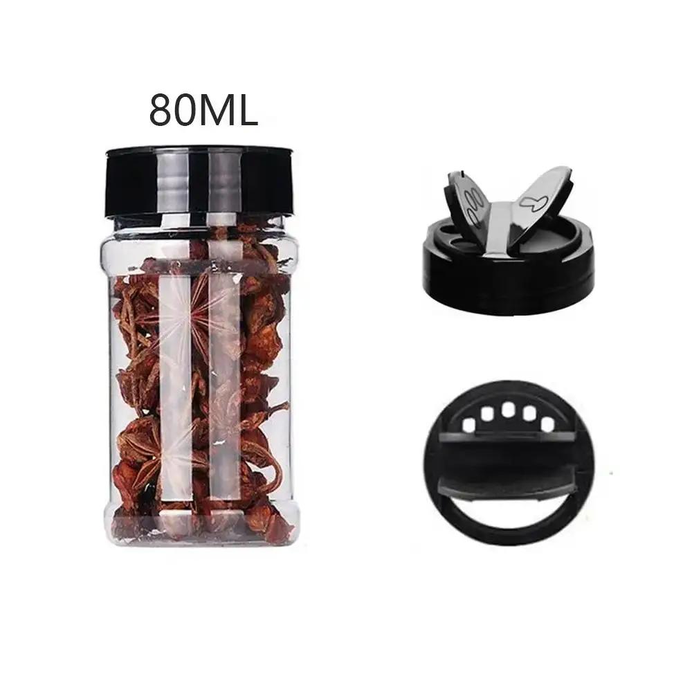 1Pc Clear Plastic Spice Jar with Shaker Lids Pepper Shakers Seasoning Jar Kitchen Seasoning Containers Kitchen Storing Spice Jar