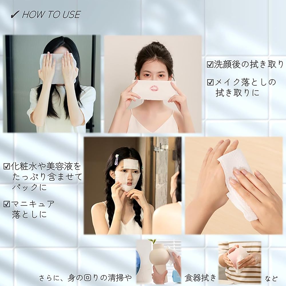 ITO Facial Towels EF 3-Pack Ultra Absorbent Soft Thick OEKO-TEX Cleansing Face Care Wipes