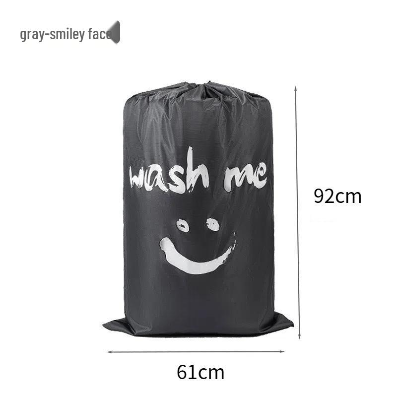 Oxford Cloth Drawstring Laundry Bag: Dustproof Travel Storage for Clothes