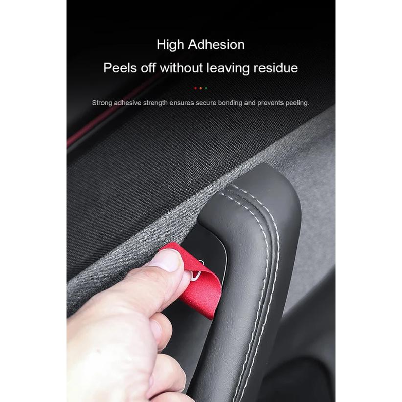 For Tesla Model Y Juniper 2025 Suede Door Switch Button Trim Stickers Model 3 Highland Window Button Switch Light Cover Reminder