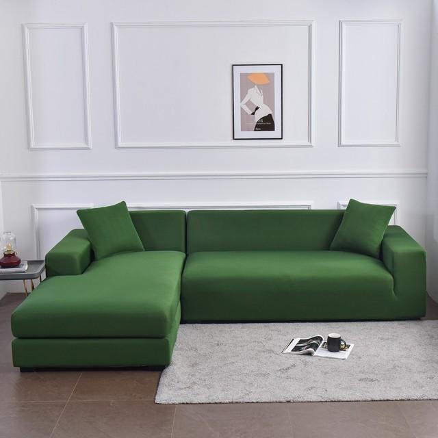 Water Resist Sofa Cover Thickened Milk Silk Living Room Sofa Cover Elastic Fabric L -Shaped Corner Sofa Cover Anti -Pet Scratch