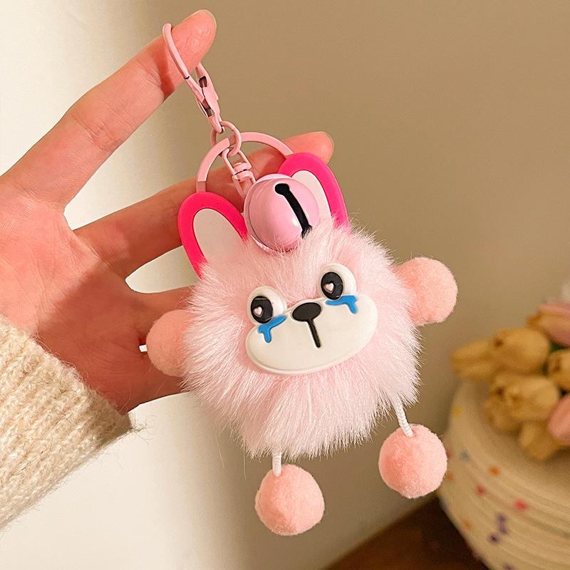 Plush Animals Keychain Cartoon Stuffed Animal Pendant Doll Pendant Keyring for Car Key Bags Backpack