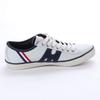 Mauves ESSEN Unisex Leather Sneakers (43, WHT/NVY)