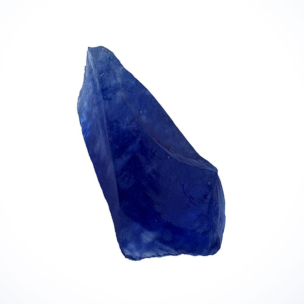 

Lab Created Blue Sapphire 126ct Rough Certified Loose Gemstone 53.6 mm approx синій