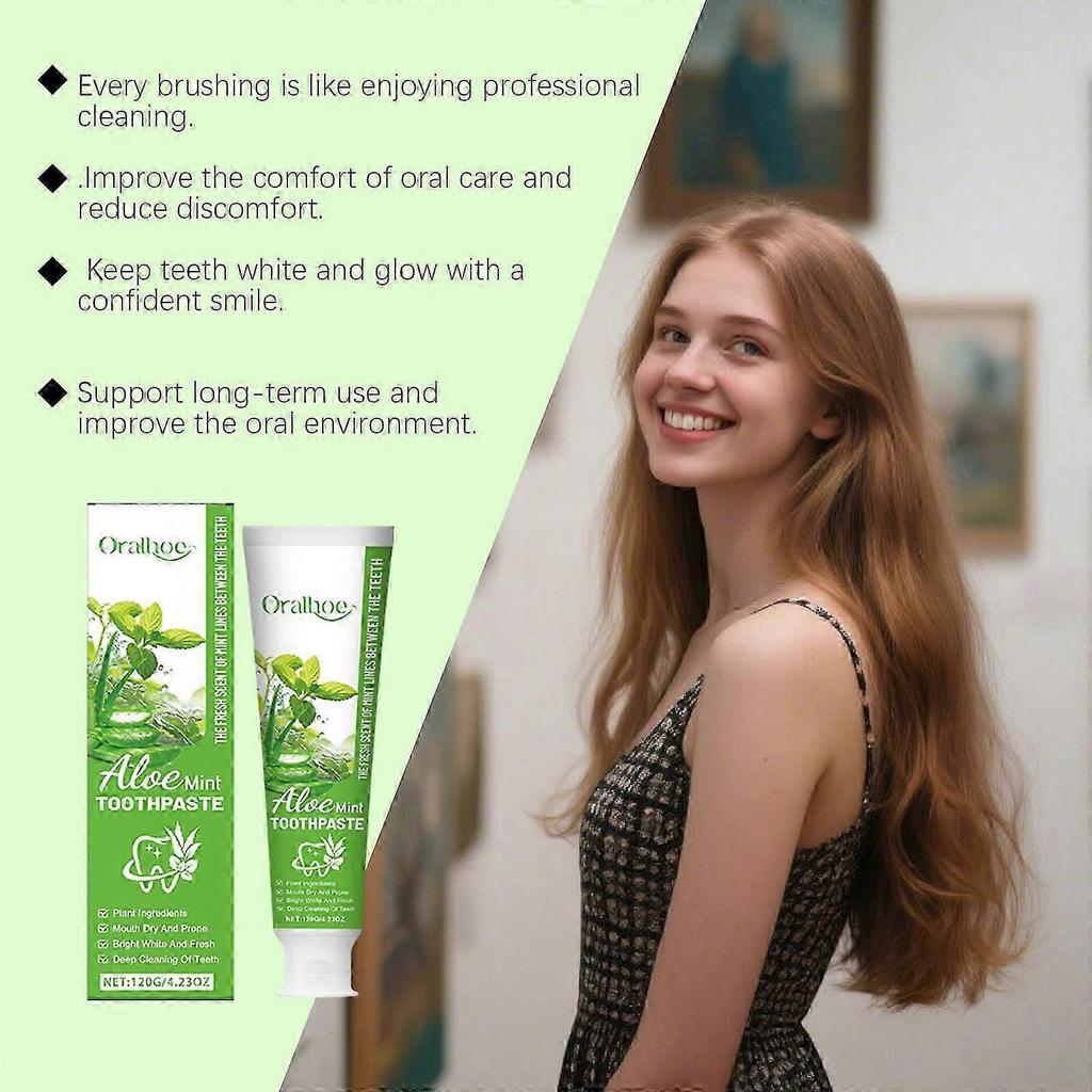 Natural Mints Whitening Toothpaste with Aloe Effectively Removes Surfaces Stains for Whole Family