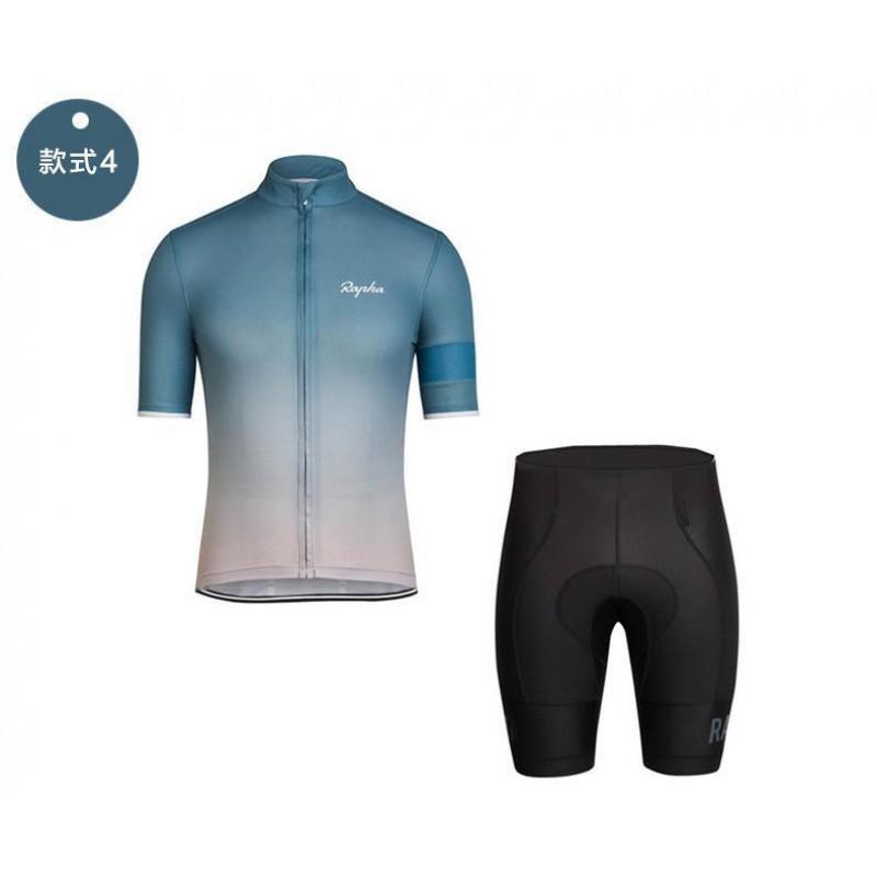 Mens Cycling Jersey Set Short Sleeve Breathable Road Bike Outfit With Bib Shorts Sportwear