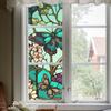 Butterfly Stained Glass Window Film UV Non-adhesive Privacy Window Film Window Decals Static Stickers