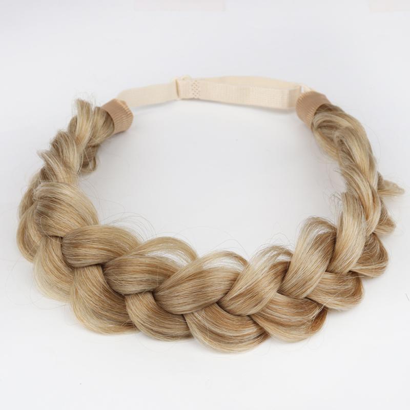 1 Pcs Synthetic Premium Adjustable Handmade Wig Braided Elastic Band Hair  Braiding Hair Headband Headwear For Women