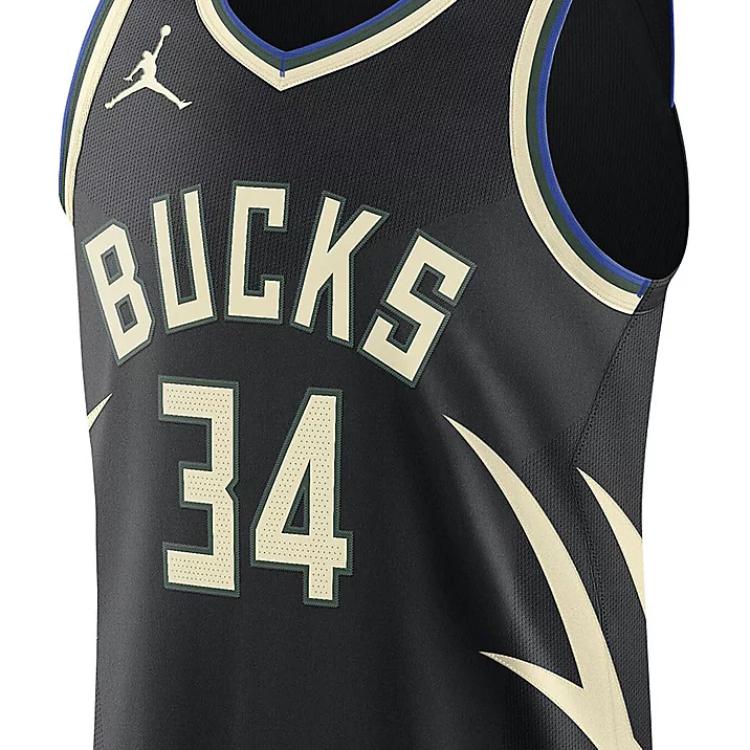 Jordan 22-23 Statement Edition Milwaukee Bucks Letter Print Breathable Tank Top Men Tops Black DQ0151-010
