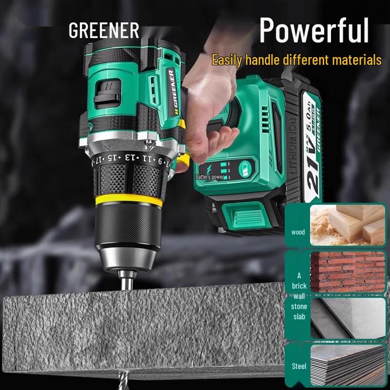 Green Forest 21V Brushless Lithium Cordless Drill CN plug (adapter included)