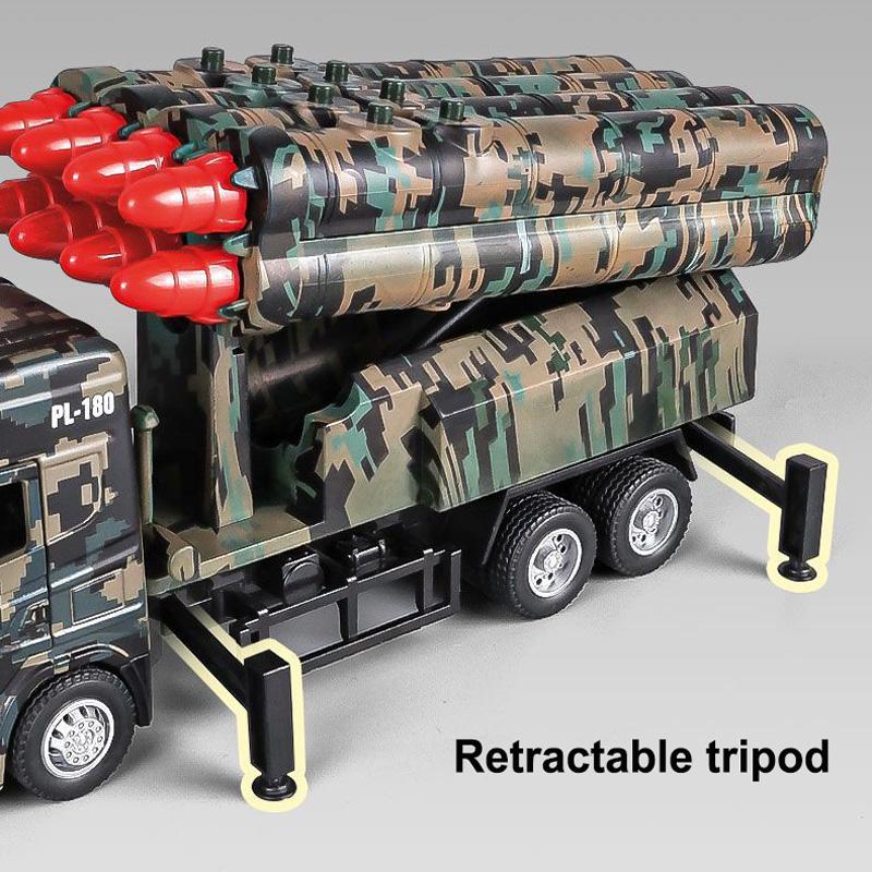 Large Alloy Missile Car Model Boy Rocket Cannon Can Fire Shells Military Model Tank Children Armored Car Toy Birthday Gift