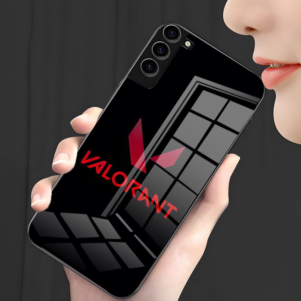 V-Valorant Game Phone Case For Samsung A25 A13 A33 5G A54 A36 A35 A56 A52 A14 Shockproof Glass Cover Samsung A54