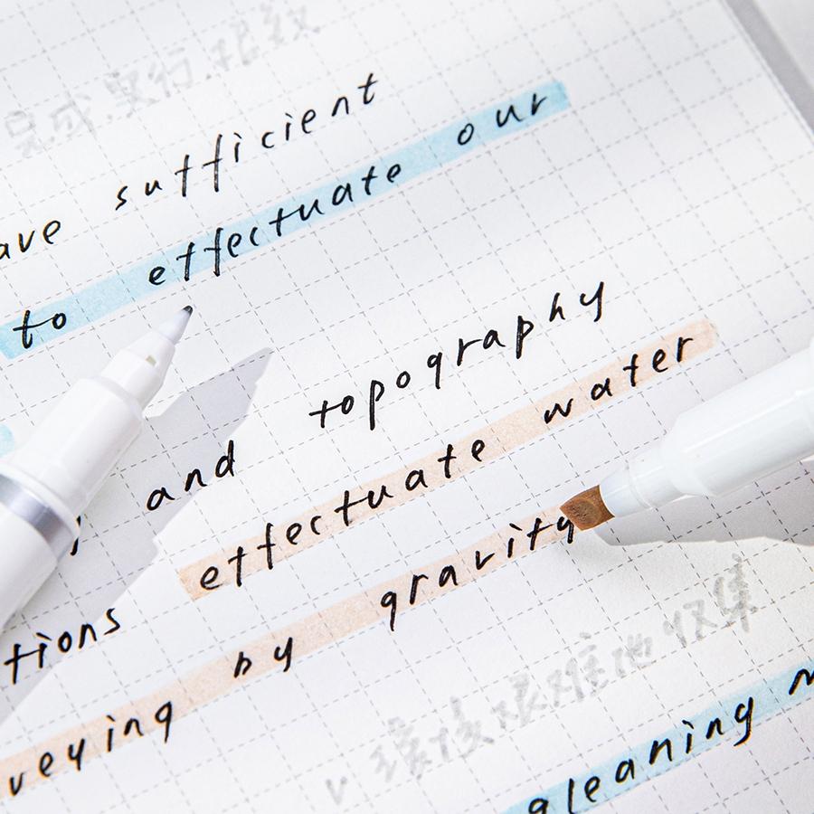 3pcs Double Ended Highlighter Pens Set Juicy & Light Color Marker for Reading Drawing Art Painting