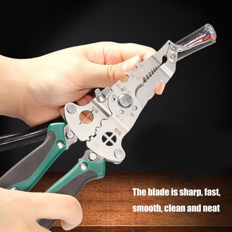 Wire Stripping Plier with Electricity Measurement Electrician Plier 11 In 1 Multifunctional Wire Stripping Plier