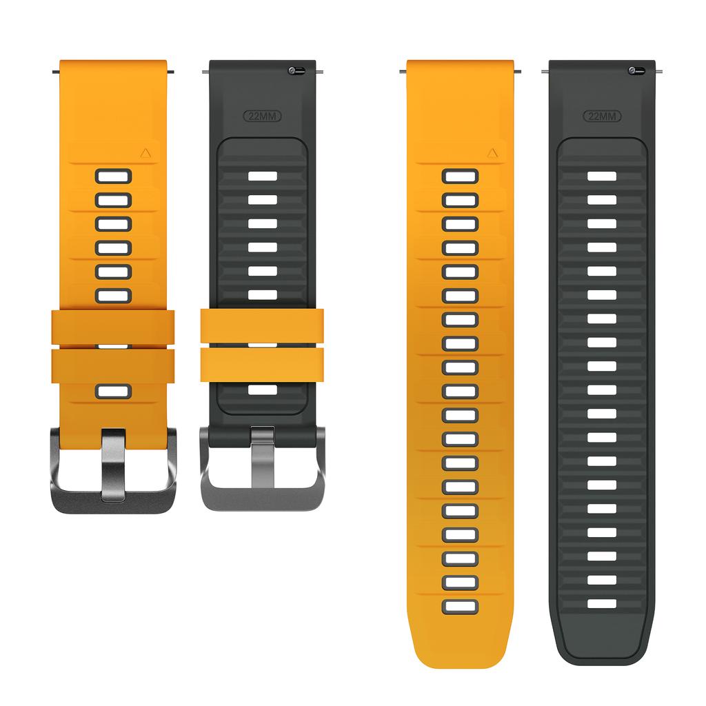 22mm Watch Strap For Suunto RACE 2 S / Run / Ocean / Vertical Two-Tone Silicone Band For Suunto 5 9 Peak Pro Wristband Bracelet