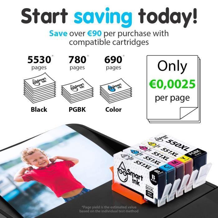 Smart Ink Compatible Ink Cartridges Replacement Ink Cartridge for Canon PGI 550 XL 550XL CLI 551 XL 551XL 5 82739