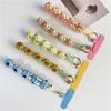 Hand Weave Flowers Wrist Lanyard For Mobile Phone Wristlet Keychain Hanging Strap Keyring Floral Daisy Floral Phone Rope