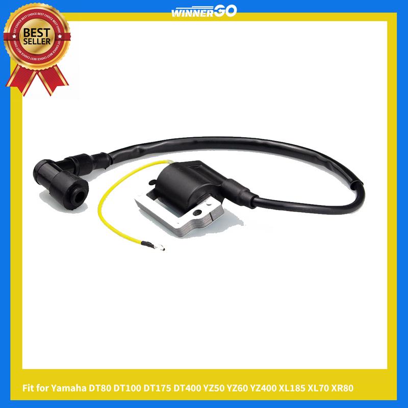 Zündspulen-Baugruppe mit Stecker Aftermarket-Teile Passend für Yamaha DT80 DT100 DT175 DT400 YZ50 YZ60 YZ400 XL185 XL70 XR80 Dirt Pit